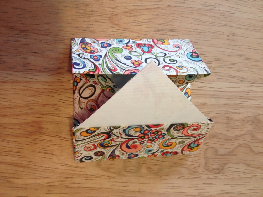 Box with lining inserted